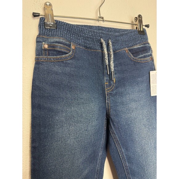 Lands End Boys Small Iron Knee Stretch Pull On Jeans Dark Wash Denim NWT - Picture 4 of 13
